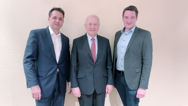 Der neue Vorsitzende Christian Königsmann mit Vorgänger Prinz Wittgenstein und Kreisvorsitzender Uwe Pakendorf
