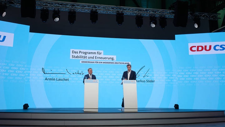 Armin Lascht und Markus Söder bei der Vorstellung des Programms 2021